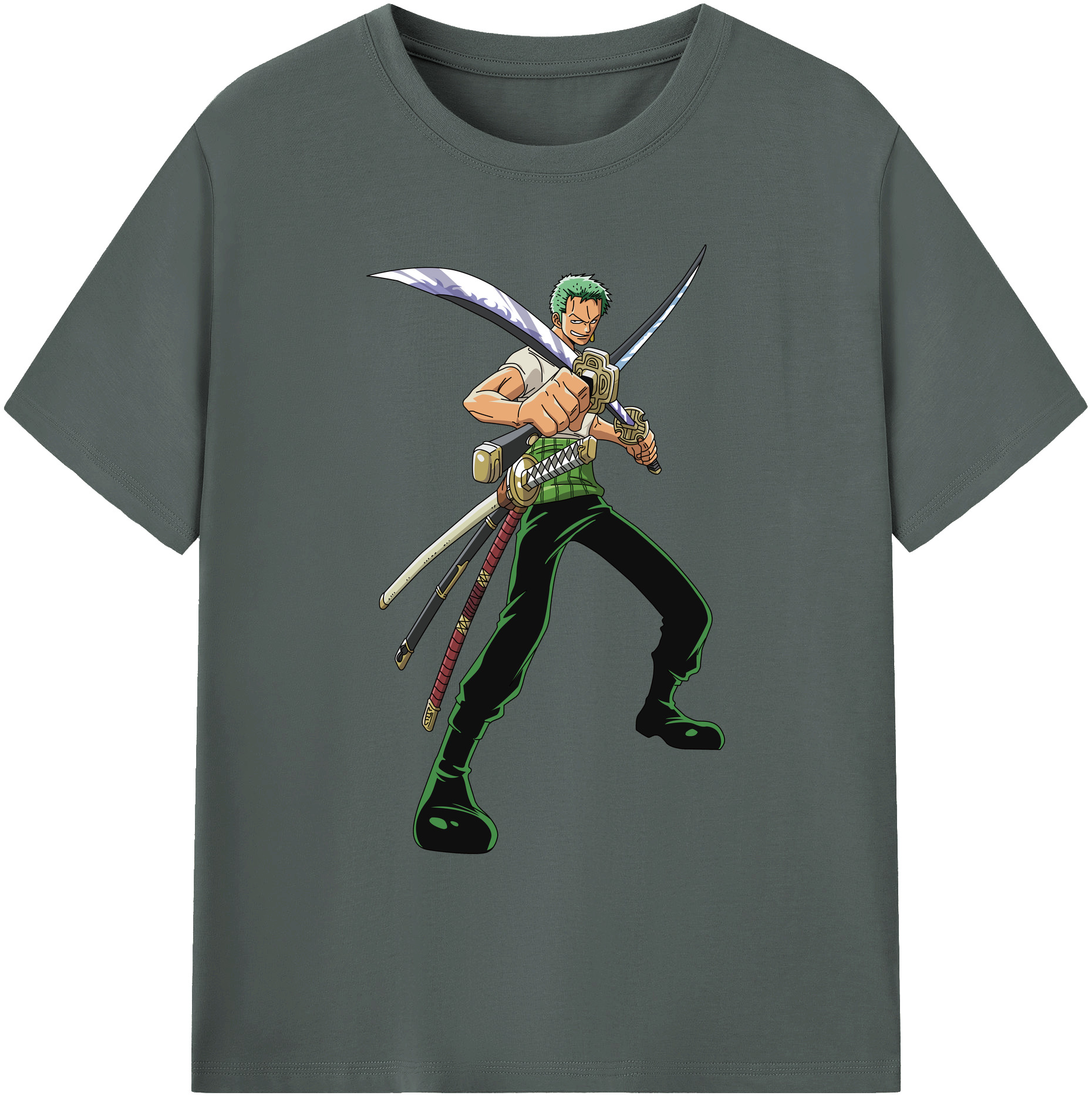 ワンピース ロロノア・ゾロ ONE PIECE Roronoa Zoro 綿100％ メンズ半袖Tシャツ｜肌触りやわらか＆通気性